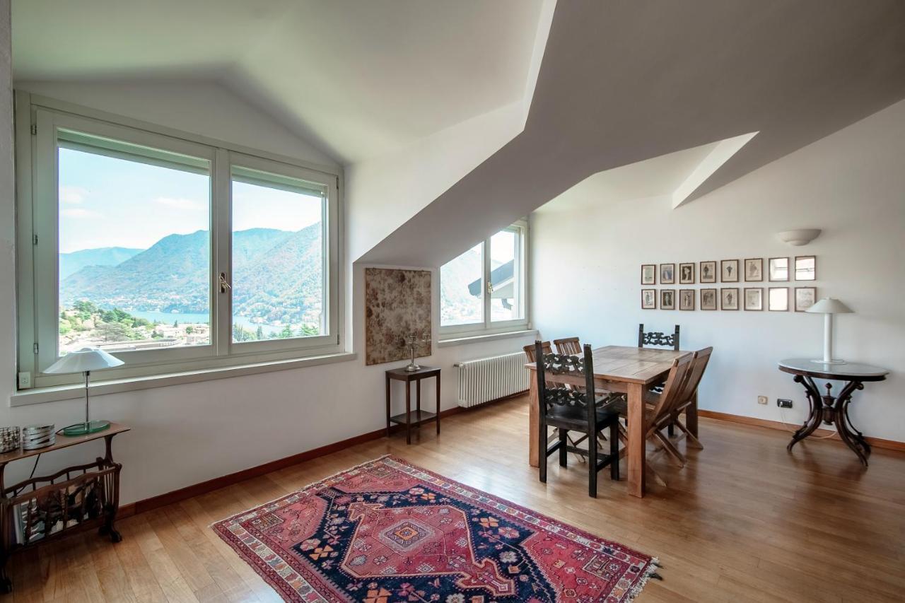 I D'A Charming Penthouse - Lake View- Como- House-130 Mt-2 Double Bedrooms And 2 Double Bathrooms A Spacious Living Room-Full Equipped Kitchen-Private Garden And Terrace-Private Covered Parking Eksteriør bilde