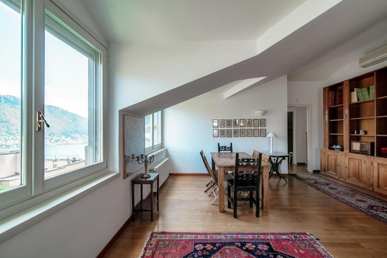 I D'A Charming Penthouse - Lake View- Como- House-130 Mt-2 Double Bedrooms And 2 Double Bathrooms A Spacious Living Room-Full Equipped Kitchen-Private Garden And Terrace-Private Covered Parking Eksteriør bilde